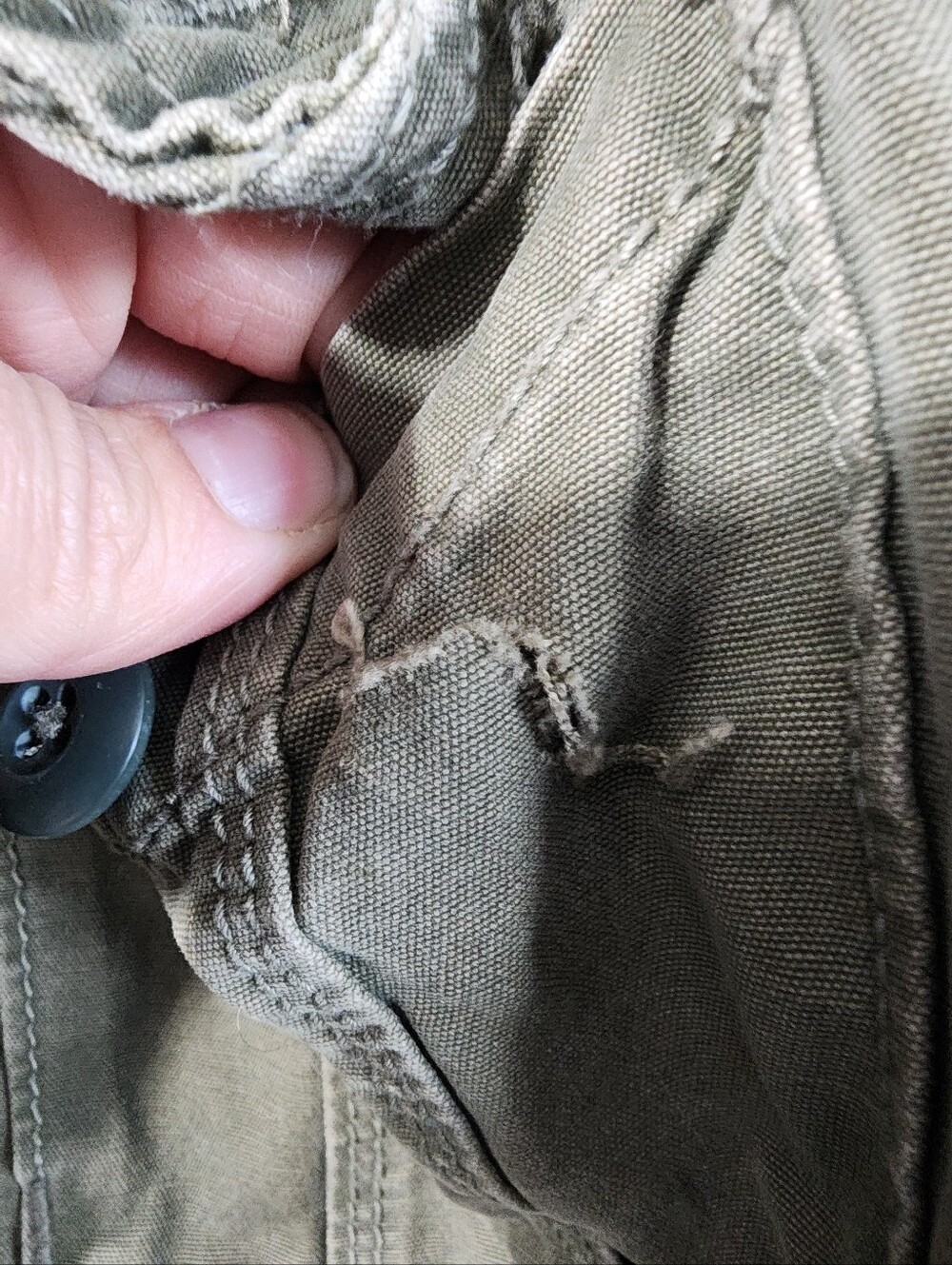 Hollister Olive Green Military Utility Jacket - Picture 3 of 4
